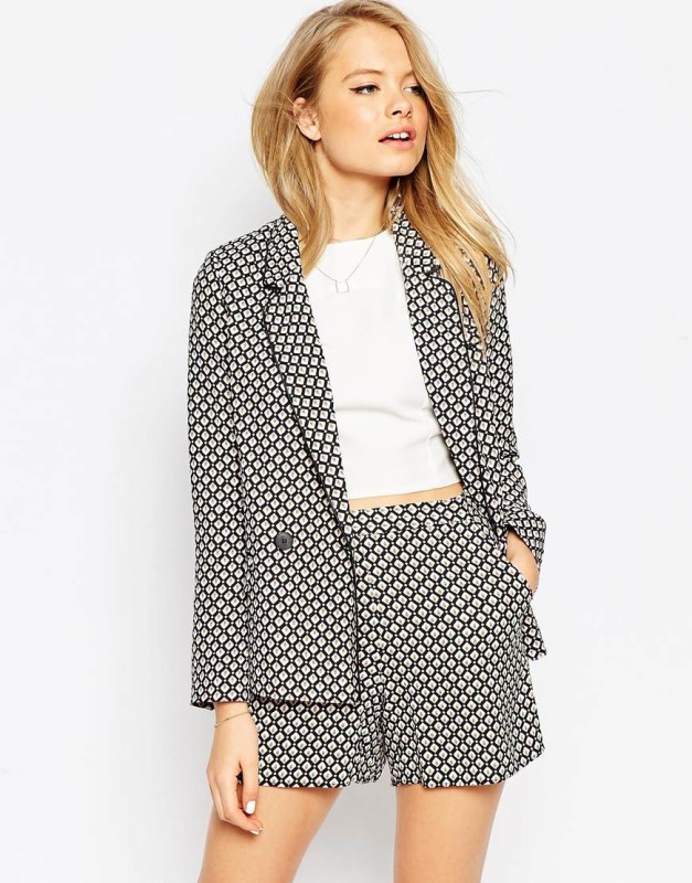 asos in soft 70s tile print co-ord viscosa