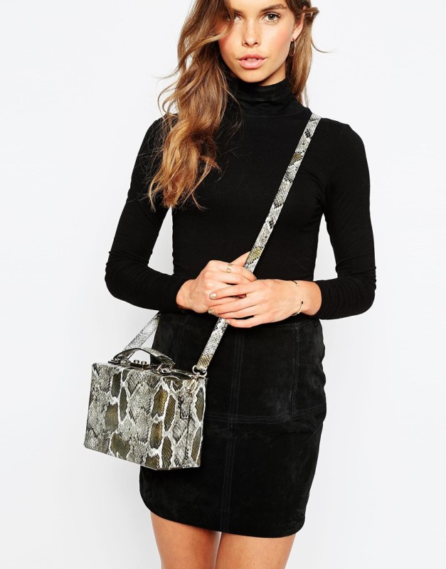 asos structured box shoulder bag