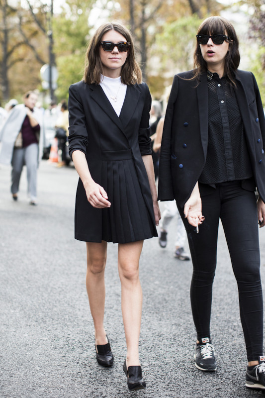 Paris Fashionweek ss2015 day 5, outside Chloé, Julia gall ret