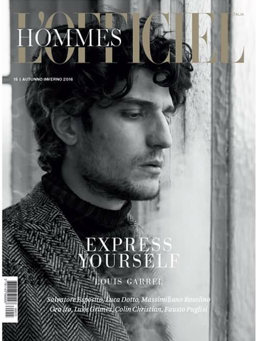 COVER - L'Officiel Hommes - FW 2016 - Louis Garrel in Valentino
