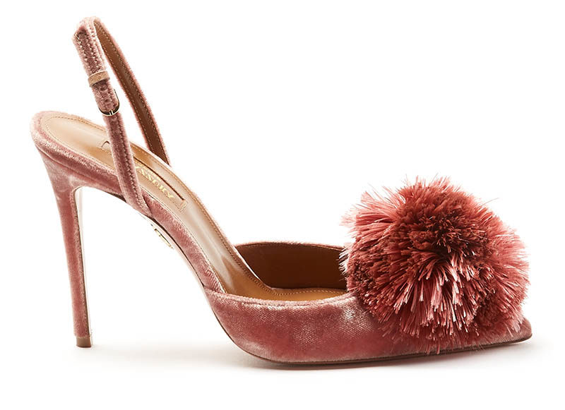 Aquazzura Powder Puff Velvet Pumps