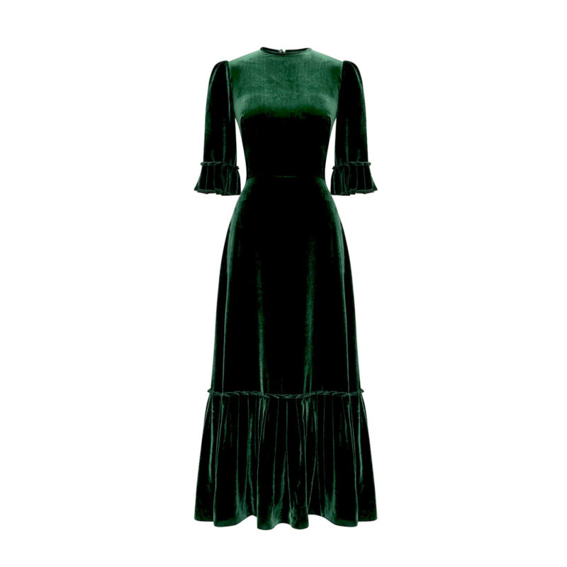 emerald-velvet-3quarter-festival-dress-new