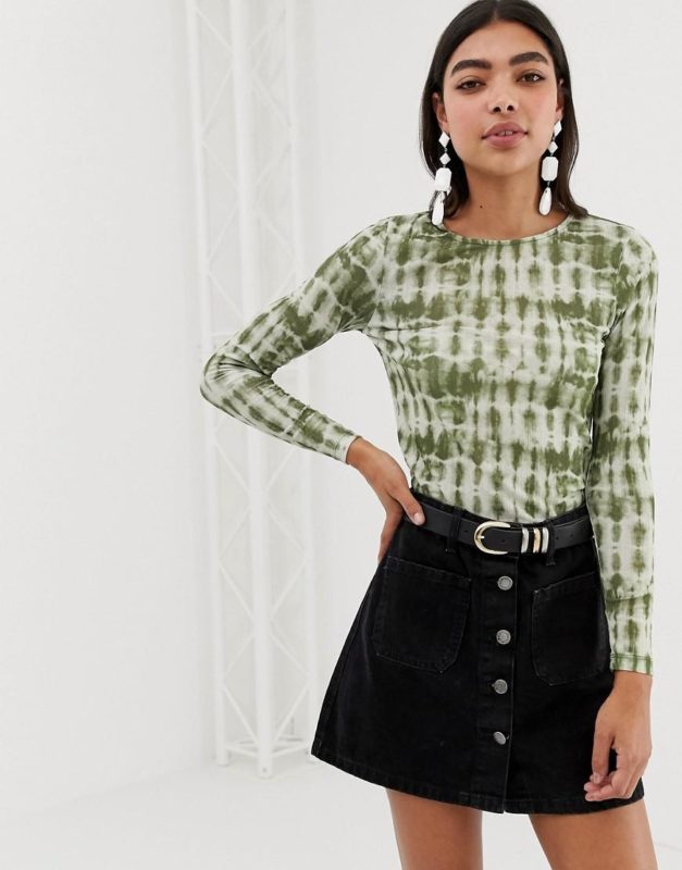 new-look-green-Top-In-Tie-Dye